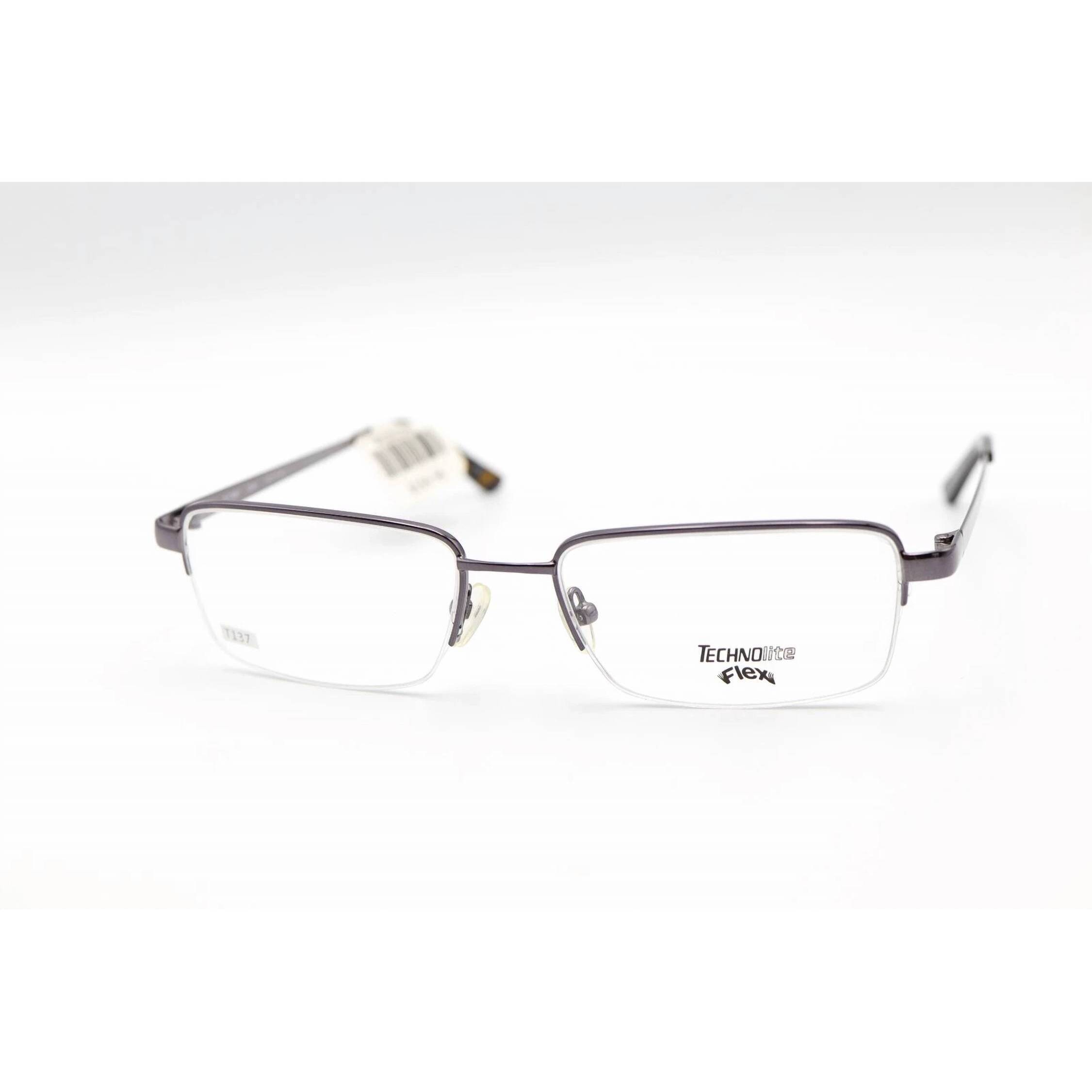 New Technolite Men's Tlf7001 Rectangle Eyeglasses In Gunmetal